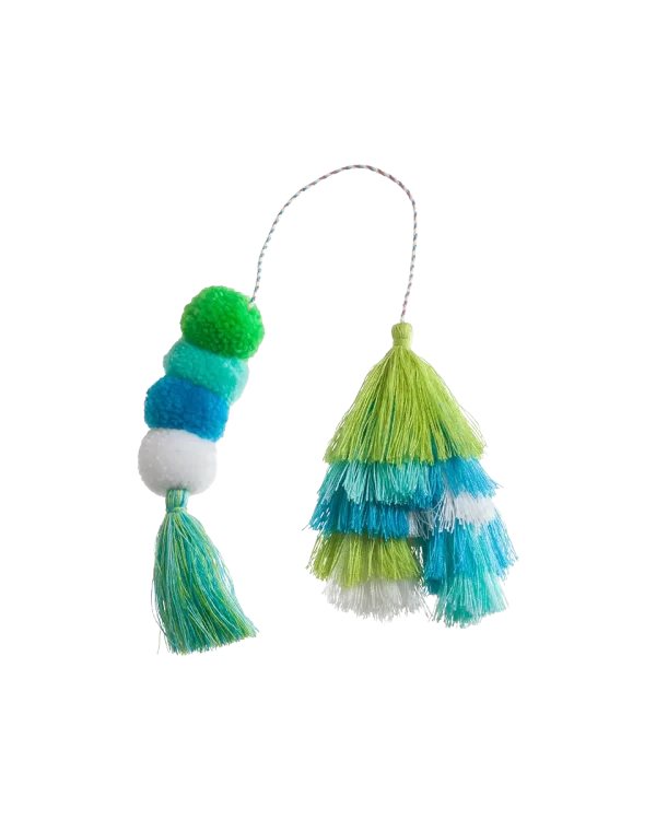 Bogg Bag Bauble Seaweed Double Tassel