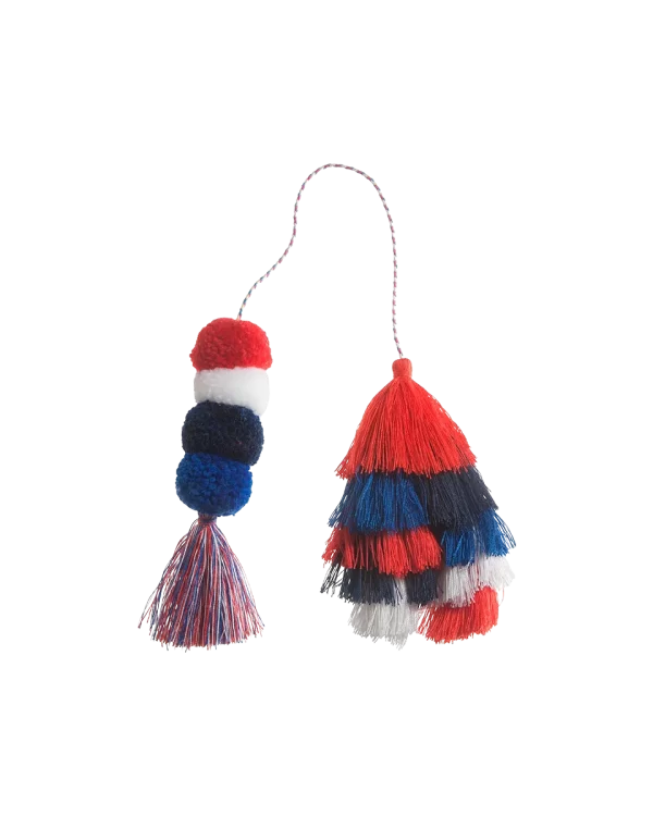 Bogg Bag Bauble Usa Double Tassel
